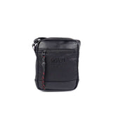 Bolso bandolera caballero sebastian grande negro frente